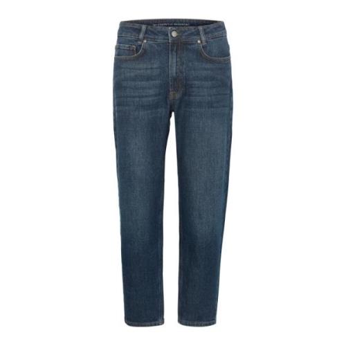 My Essential Wardrobe Mommy High Tapered Jeans Mörkblå Blue, Dam