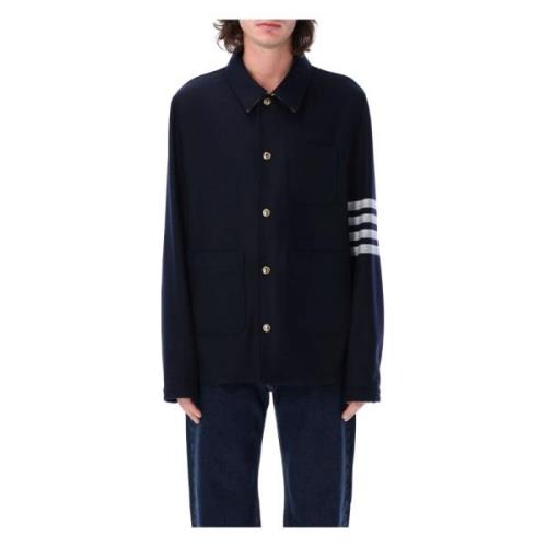 Thom Browne Marine Utility Patch Pocket Jacket Blue, Herr