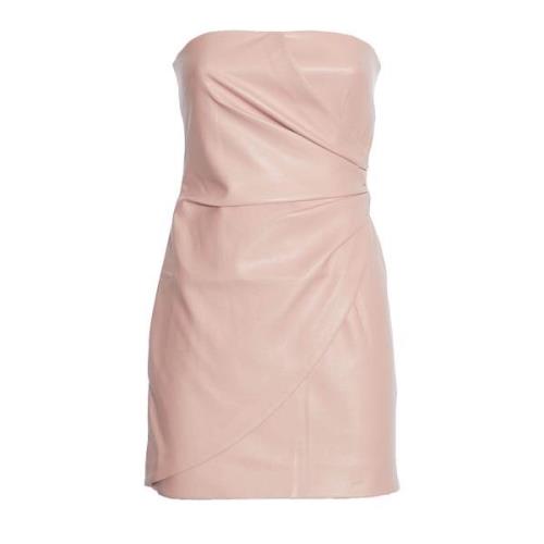 Rotate Birger Christensen Puderrosa Draperad Miniklänning Aw24 Pink, D...