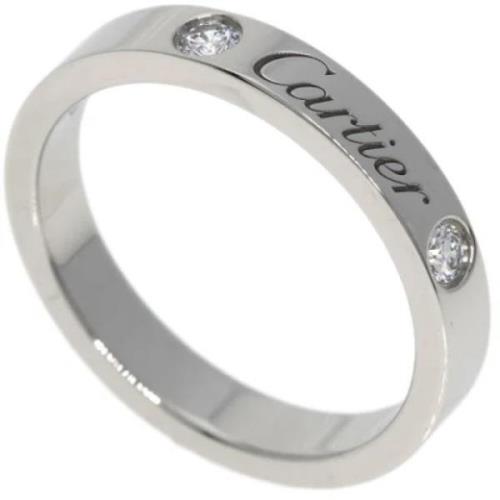 Cartier Vintage Pre-owned Platina ringar Gray, Dam