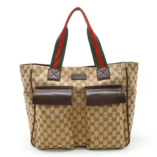 Gucci Vintage Pre-owned Canvas gucci-vskor Brown, Dam