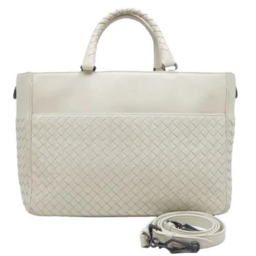 Bottega Veneta Vintage Pre-owned Laeder handvskor White, Dam