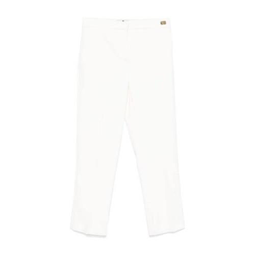 Elisabetta Franchi Vita Byxor för Kvinnor Aw24 White, Dam