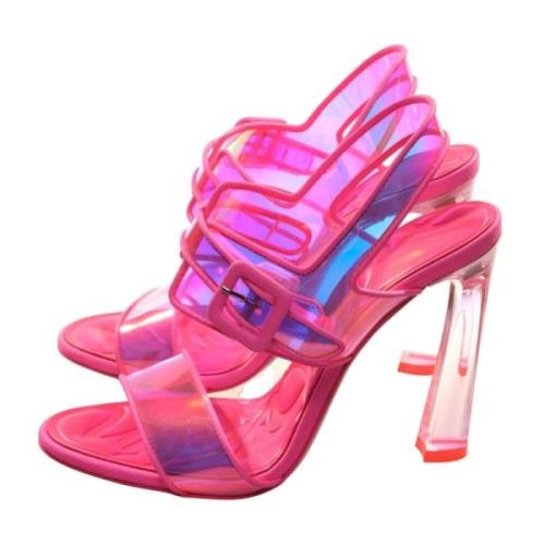 Christian Louboutin Neon Fluoro Rosa Hga Klackar Pink, Dam