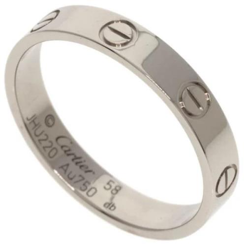 Cartier Vintage Pre-owned Vitt guld ringar Gray, Dam