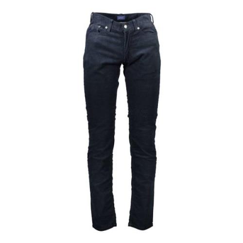 Gant Blå Bomullsjeans Byxa, 5-Ficka Blue, Herr