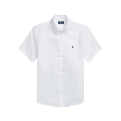 Ralph Lauren Custom Fit Linneskjorta - Vit White, Herr