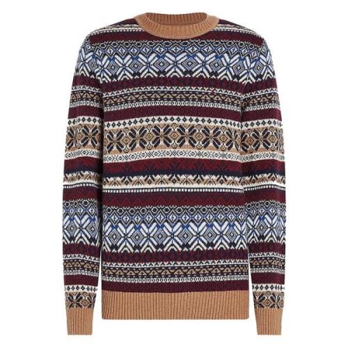 Tommy Hilfiger Fairisle Ullblandning Gåvotröja Multicolor, Herr