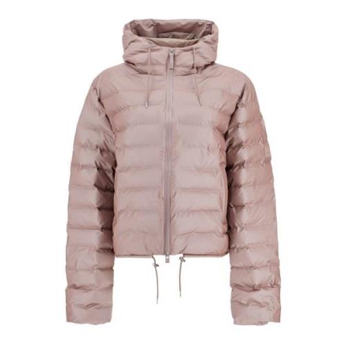 Rains Kort Unisex Pufferjacka Pink, Dam