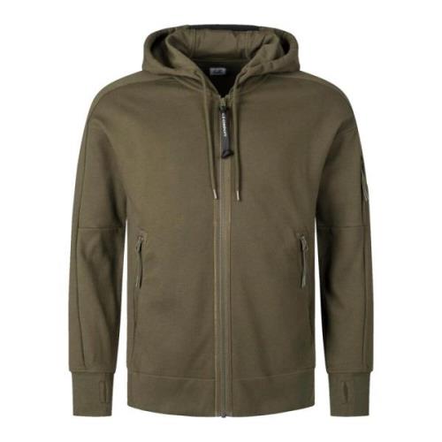 C.p. Company Diagonal Raised Fleece Hoodie Ivy Grön Green, Herr