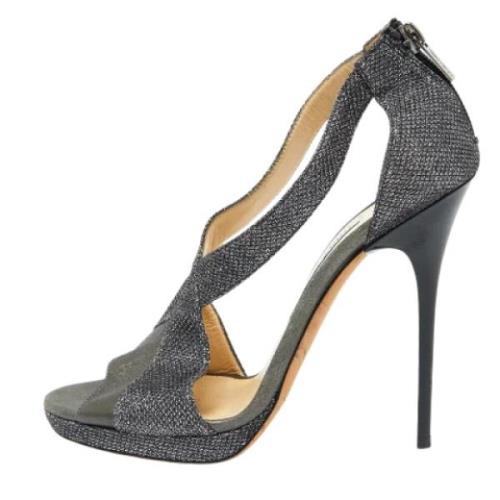 Jimmy Choo Pre-owned Pre-owned Laeder sandaler Gray, Dam