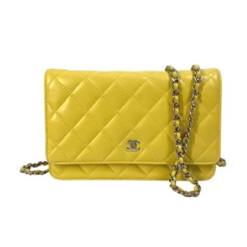 Chanel Vintage Pre-owned Laeder plnbcker Yellow, Dam