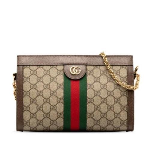 Gucci Vintage Pre-owned Canvas gucci-vskor Beige, Dam