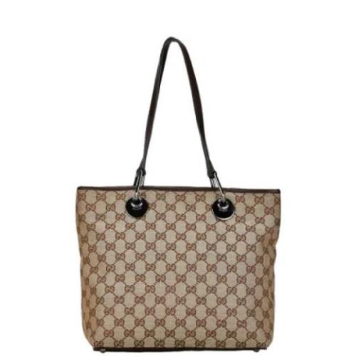 Gucci Vintage Pre-owned Canvas gucci-vskor Beige, Dam