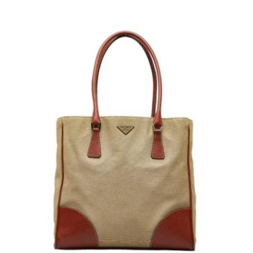 Prada Vintage Pre-owned Canvas prada-vskor Brown, Dam