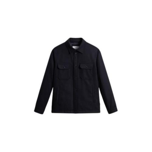 Woolrich Melton Ullskjorta Blue, Herr