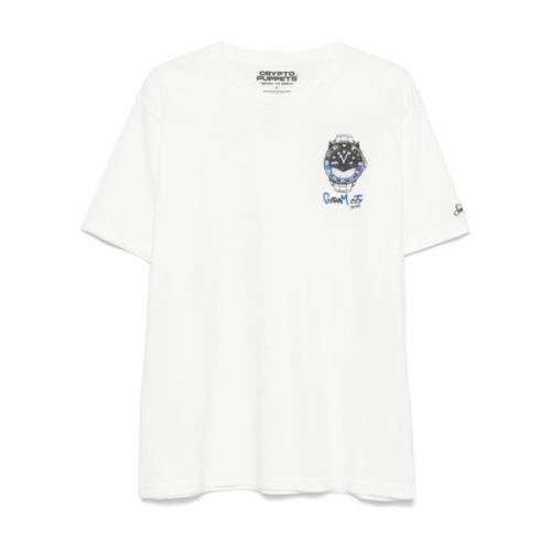 MC2 Saint Barth Vit Bomull Crew Neck T-shirt White, Herr