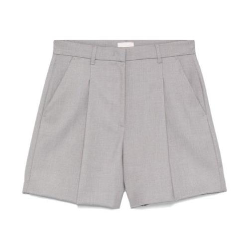 Liu Jo Grå Twill Shorts med Dartdetaljer Gray, Dam