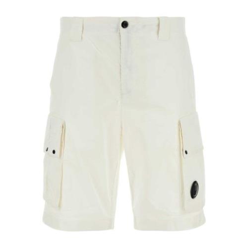 C.p. Company Vita Stretch Bermuda Shorts White, Herr