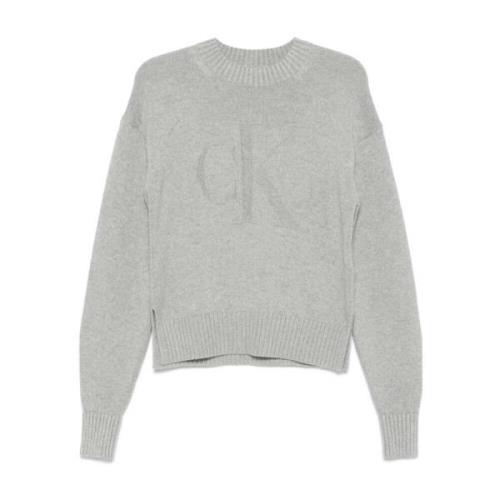 Calvin Klein Jeans Grå Tröja Kollektion Gray, Dam