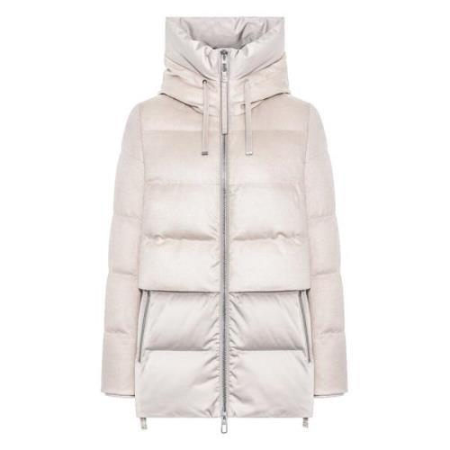 Duno Kort Parka Jacka Beige, Dam