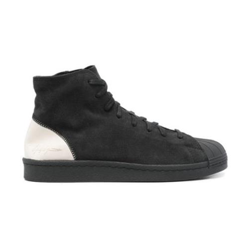 Y-3 Svarta Sneakers med Mockapaneler Black, Herr