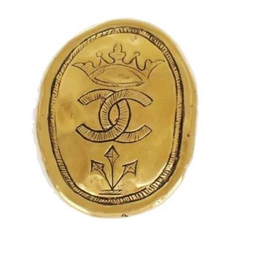 Chanel Vintage Pre-owned Metall chanel-smycken Yellow, Dam