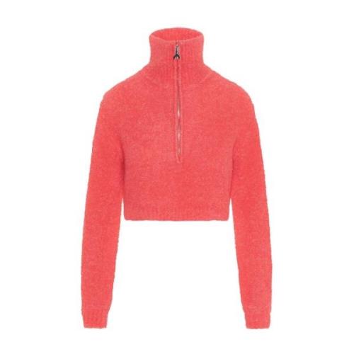 Patrizia Pepe Hög Hals Pullover Tröja Red, Dam