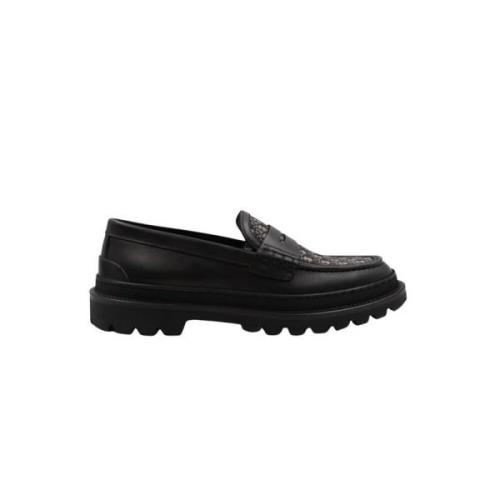 Dior Explorer Loafers med Oblique Monogram Print Black, Herr