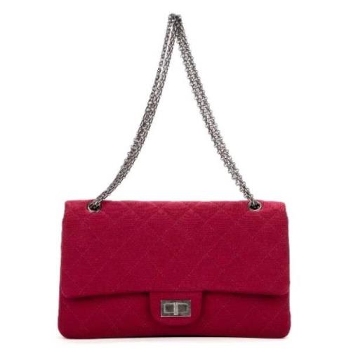 Chanel Vintage Pre-owned Canvas axelremsvskor Red, Dam