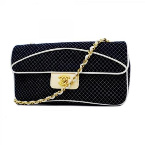 Chanel Vintage Pre-owned Bomull chanel-vskor Blue, Dam