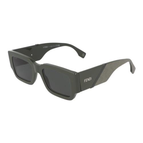 Fendi Fyrkantiga Acetat Solglasögon Green, Unisex