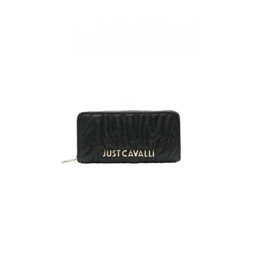 Just Cavalli Zebra Mönstrad Plånbok med Metalllogotyp Black, Dam