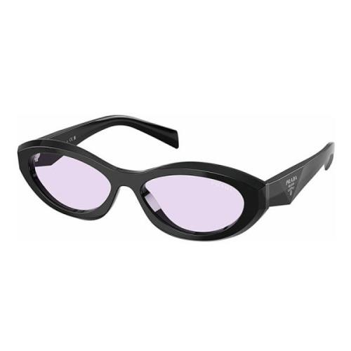 Prada Stiliga solglasögon med lila linser Black, Unisex