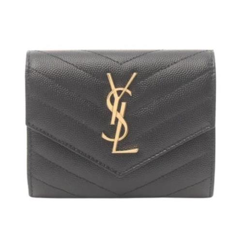 Yves Saint Laurent Vintage Pre-owned Laeder plnbcker Black, Dam