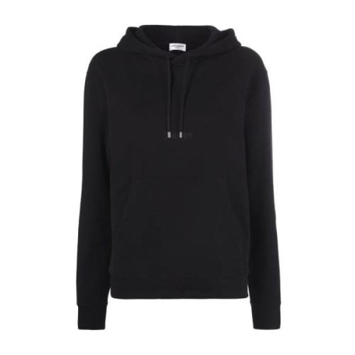 Saint Laurent Fransk Tillverkad Regular Fit Sweatshirt Black, Dam