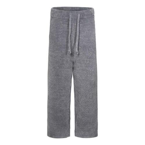 Bonsai Grå Wide-Leg Dragsko Byxor Gray, Herr