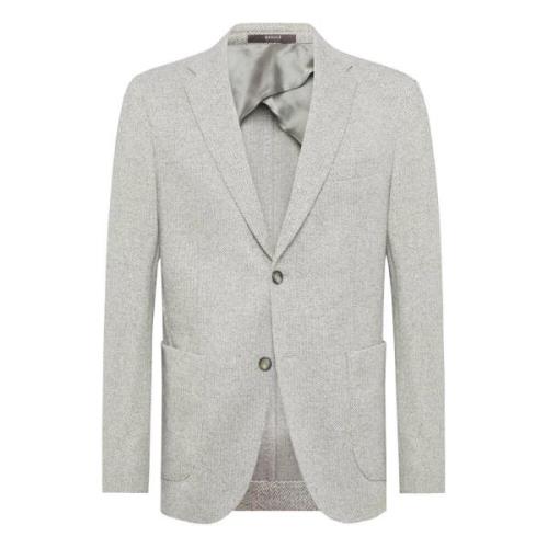 Boggi Milano B Jersey B-Jersey Bomullsblandning Jacka Gray, Herr