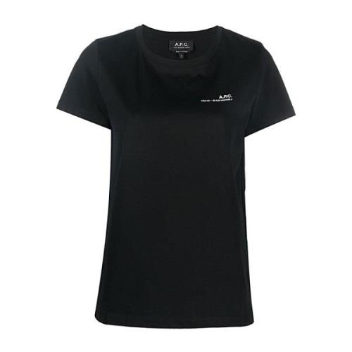 A.p.c. Avslappnad Bomull T-shirt Black, Dam