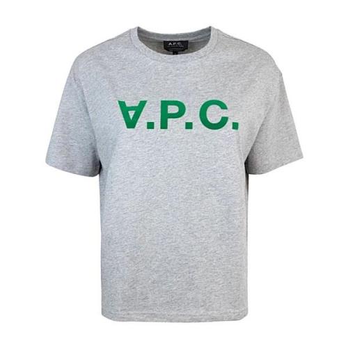 A.p.c. Avslappnad Bomull T-shirt Gray, Dam