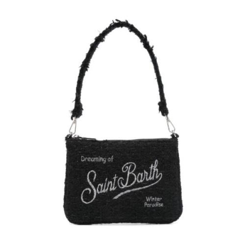 MC2 Saint Barth Parisienne Mini Faux Fur Axelväska Black, Dam