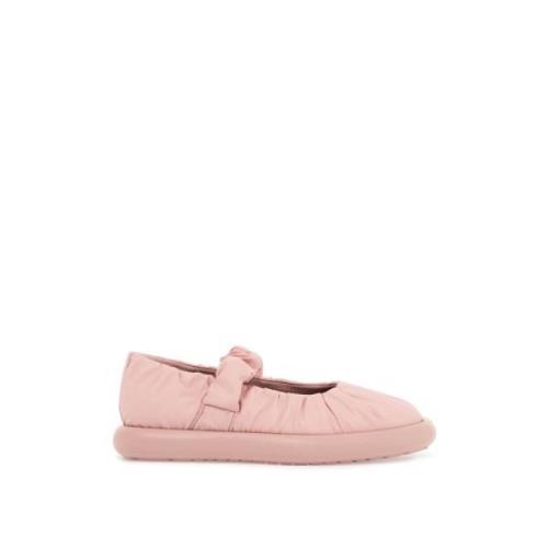 Camper Texturerat Tyg Mary Jane Ballet Flats Pink, Dam