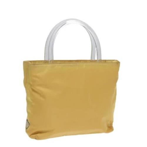 Prada Vintage Pre-owned Tyg prada-vskor Yellow, Dam