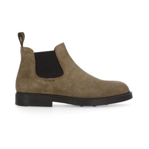 Doucal's Beige Mocka Chelsea Boots för Män Beige, Herr