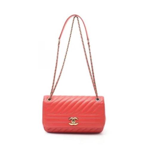 Chanel Vintage Pre-owned Laeder chanel-vskor Red, Dam