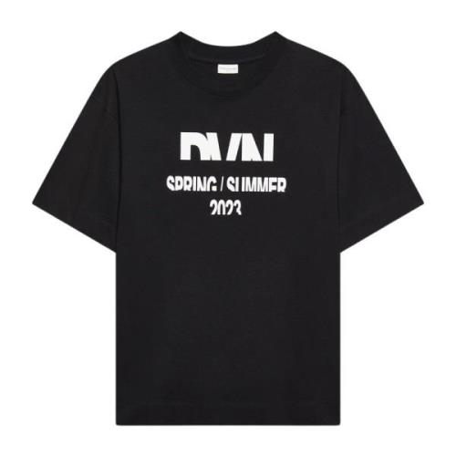 Dries Van Noten Boxy Bomull T-shirt för Män Black, Herr