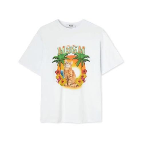 Msgm T-Shirts White, Dam