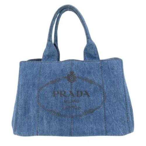 Prada Vintage Pre-owned Denim prada-vskor Blue, Dam