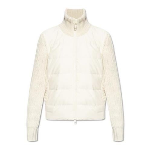 Moncler Kofta med vadderad framsida Beige, Dam