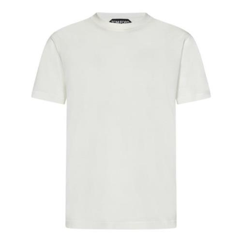 Tom Ford Vita T-shirts och Polos med TF-logotyp White, Herr